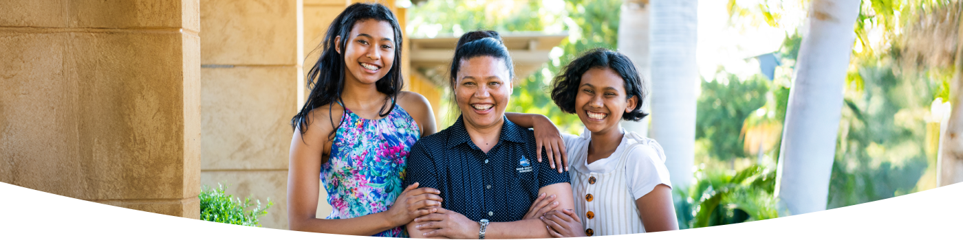 Nurse with family members